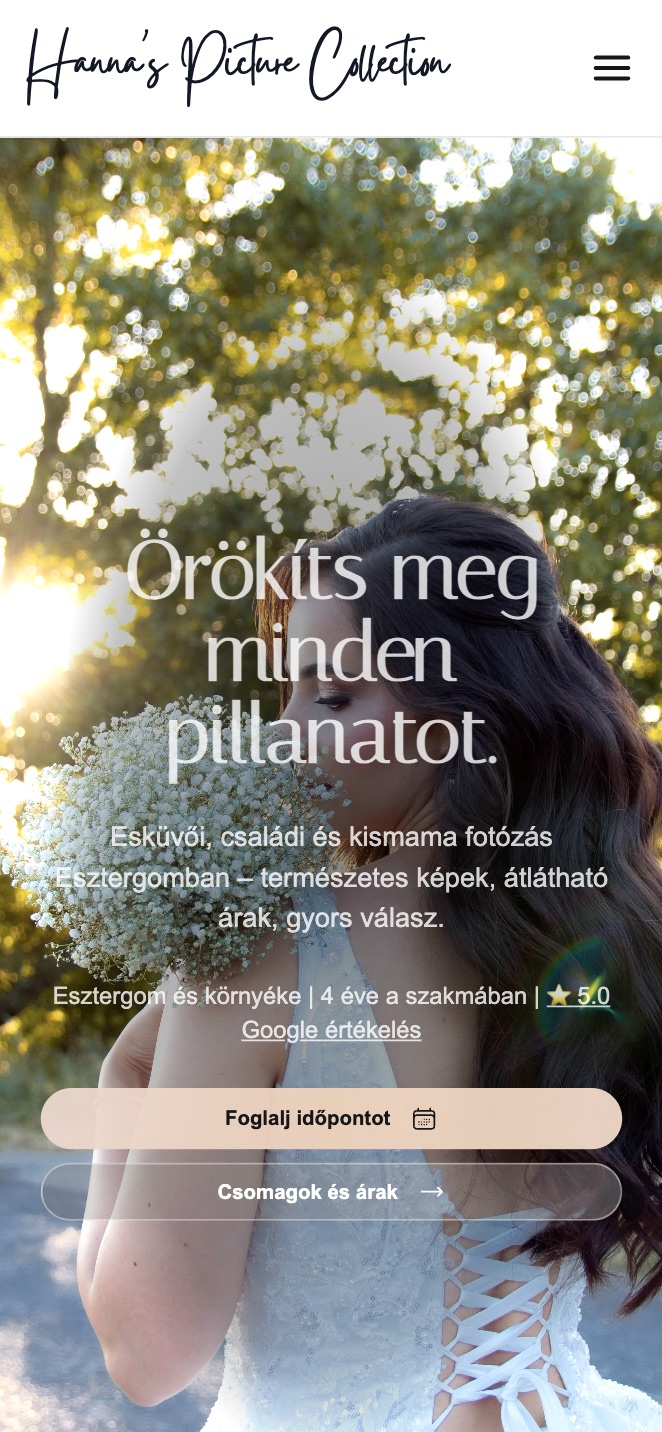 Hanna Picture Collection weboldala mobilon